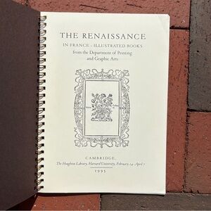1995 The Renaissance in France Harvard University Books Printing Graphic Arts
